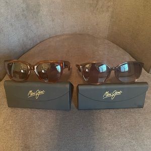 Two pair of authentic polarized women’s Maui Jim sunglasses!